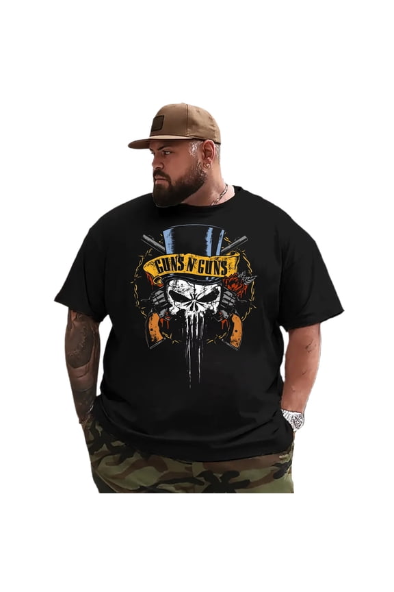 Men T Shirt for Big & Tall Man Graphic Short Sleeve Plus Size Oversized Tee Tshirts 5XLT T0 5DLS 020