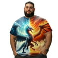 thumbnail image 1 of Men T Shirt for Big & Tall Man Graphic Short Sleeve Plus Size Oversized Tee Tshirts 6XLT 3DTS10004, 1 of 8