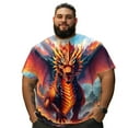 thumbnail image 1 of Men T Shirt for Big & Tall Man Graphic Short Sleeve Plus Size Oversized Tee Tshirts 7XL 3DTS10004, 1 of 8