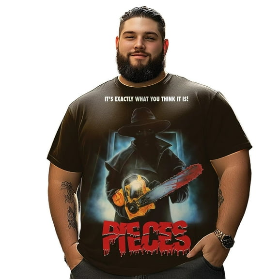 Men T Shirt for Big & Tall Man Graphic Short Sleeve Plus Size Oversized Tee Tshirts 7XLT 3DTS10052
