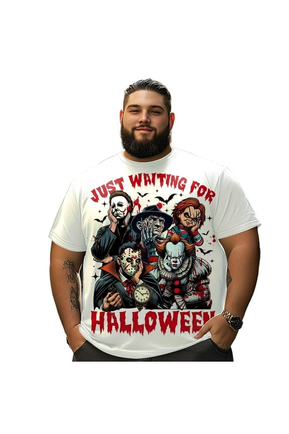 Men T Shirt for Big & Tall Man Graphic Short Sleeve Plus Size Oversized Tee Tshirts 7XLT 3DTS10080