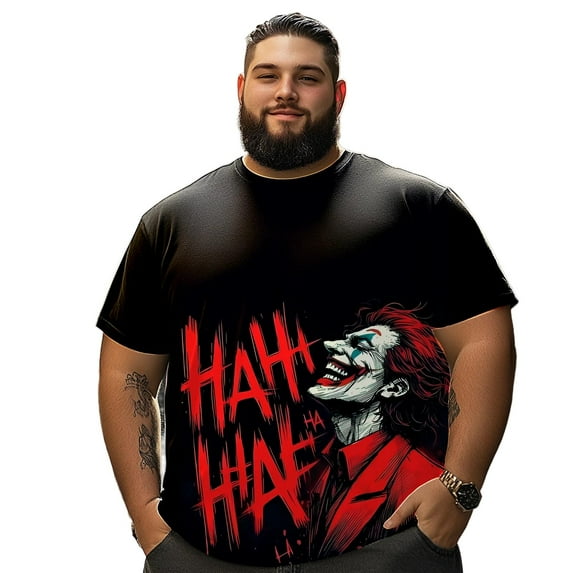 Men T Shirt for Big & Tall Man Graphic Short Sleeve Plus Size Oversized Tee Tshirts 8XL 3DTS10076