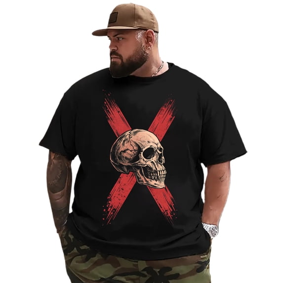 Men T Shirt for Big & Tall Man Graphic Short Sleeve Plus Size Oversized Tee Tshirts 9XL T0 5DLS 019