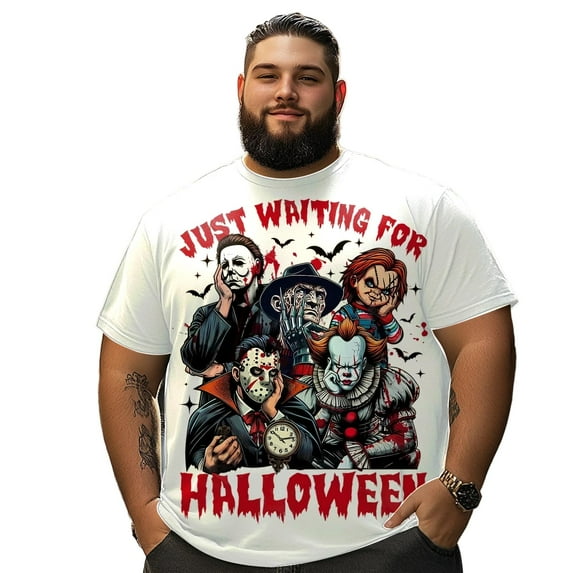 Men T Shirt for Big & Tall Man Graphic Short Sleeve Plus Size Oversized Tee Tshirts XL 3DTS10080