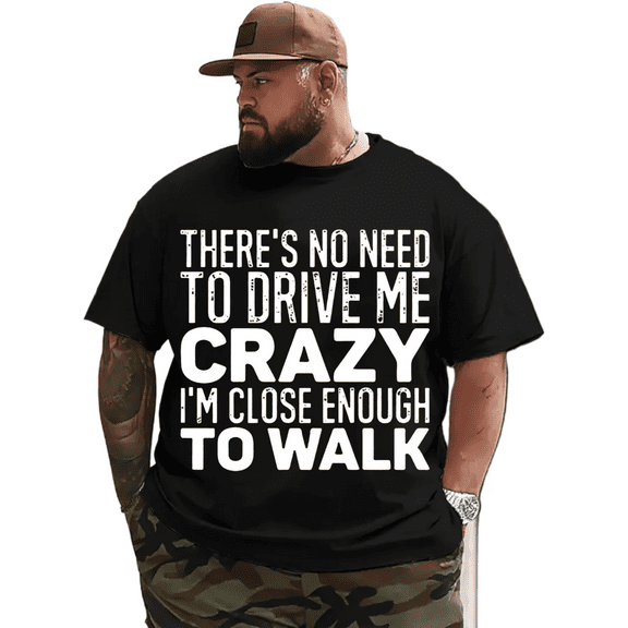 Men T Shirt for Big & Tall Man Graphic Short Sleeve Plus Size Oversized Tee Tshirts XL T0 5DIU 002