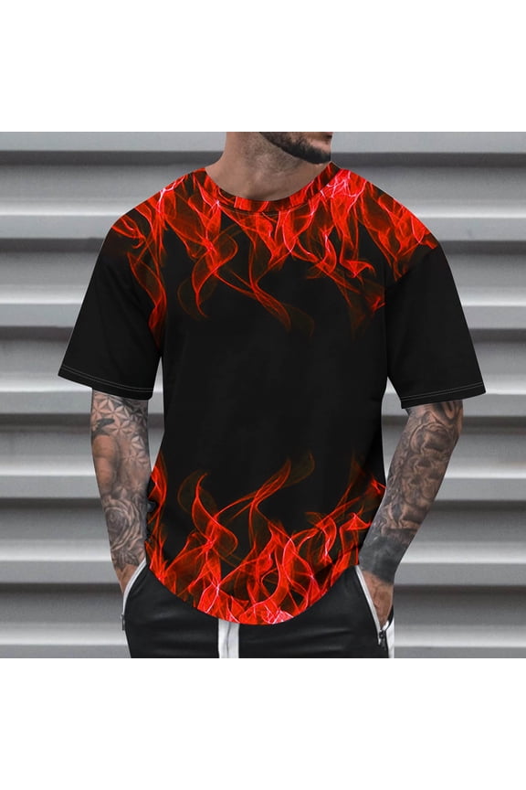 Men T-Shirts Assorted 3D T-Shirts for Men Cool Design Graphic Short Sleeve Shirts Summer Tops