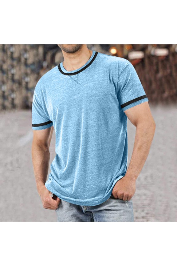 Men T Shirts Category Spotlight Fashionable V Neck Short Sleeve Elastic Summer Shirt for Men Title
