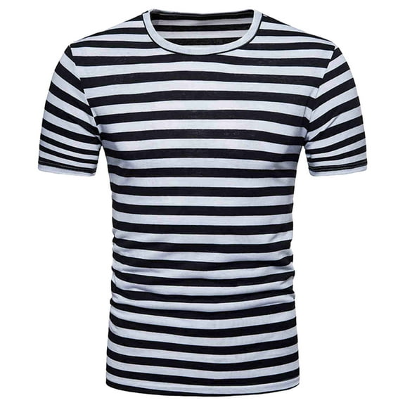 Striped Short Sleeve Crew Neck, T-Shirt (Men's)