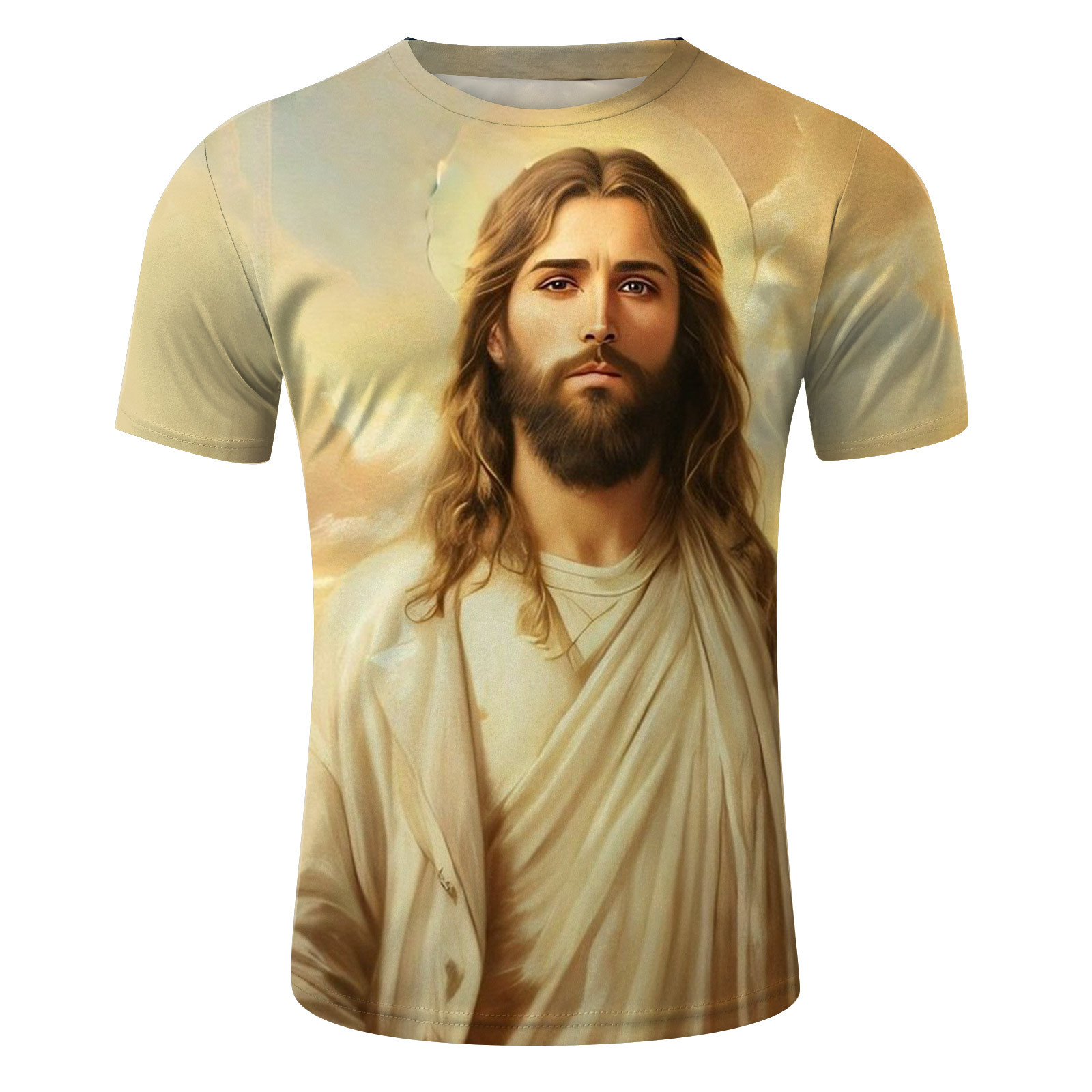 Men T Shirts Easter Fashion Digital 3D Printed Short Sleeve Lapel ...