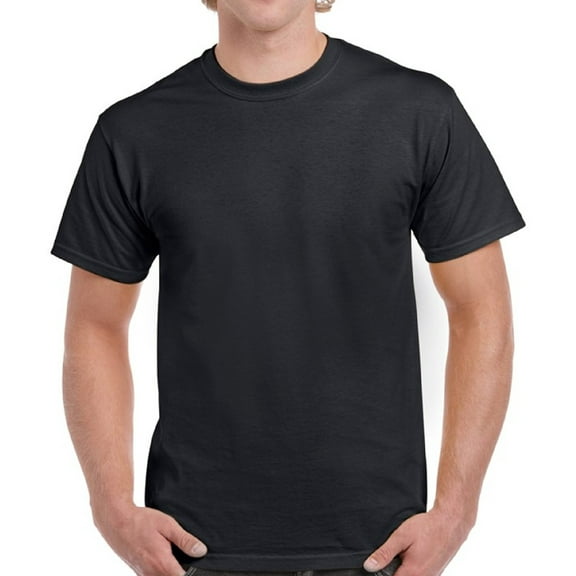 Men T-Shirts Gildan Short Sleeve Black Color Single Shirt OR Pack of 6 OR Pack of 12 - S M L XL 2XL 3XL - Casual Tee Gifts For Men