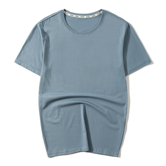 Men T-Shirts Graphic Tees,Graphic Shirts for Men Trendy,Summer Casual Shirts for Men Short Sleeve Pullover,Men's Casual Solid Color Short Sleeved Round Neck Top Short Sleeve Round-Neck Blouses