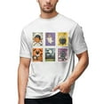 thumbnail image 1 of Men T Shirts Halloween Casual Multi Cartoon Printing Short Sleeve Crew Neck Tees Comfortable Stretchy Loose Sports Summer Shirts for Men White XL, 1 of 5