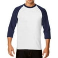 thumbnail image 1 of Men T Shirts Men'S 3/4 Sleeve Baseball Shirt Casual Shirts Tee Raglan Navy1 L, 1 of 3