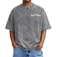 thumbnail image 1 of Men T Shirts Oversized Print Short Sleeve Soft Casual Retro Graphic Comfortable Fit Tee Grey XXL, 1 of 6