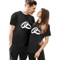 thumbnail image 1 of Men T Shirts Unisex Valentines Day Matching Couples T Shirts Crew Neck Short Sleeve Husband Wife Valentine Shirt Regular Fit Graphic Tees Men, 1 of 7