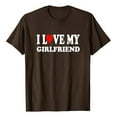 thumbnail image 1 of Men T Shirts Valentine's Day Themed Print Men's Round Neck Short Sleeve T Shirt Soft Breathable Fabric Comfortable Fit Casual Tee Mens Tshirts Graphic Brown XXXL, 1 of 3