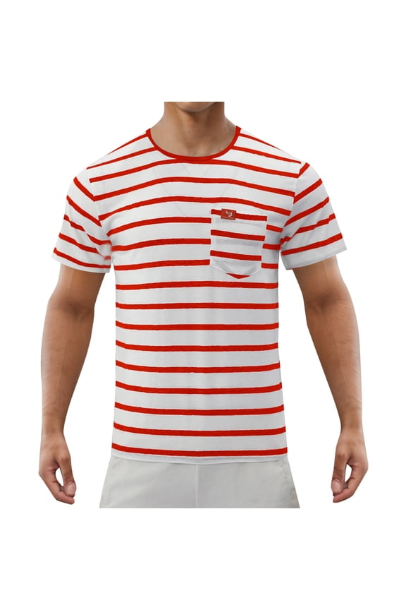 Men T Shirts Young Fashion Home Casual T Shirt Short Sleeved Round Neck Short Sleeved T Shirt