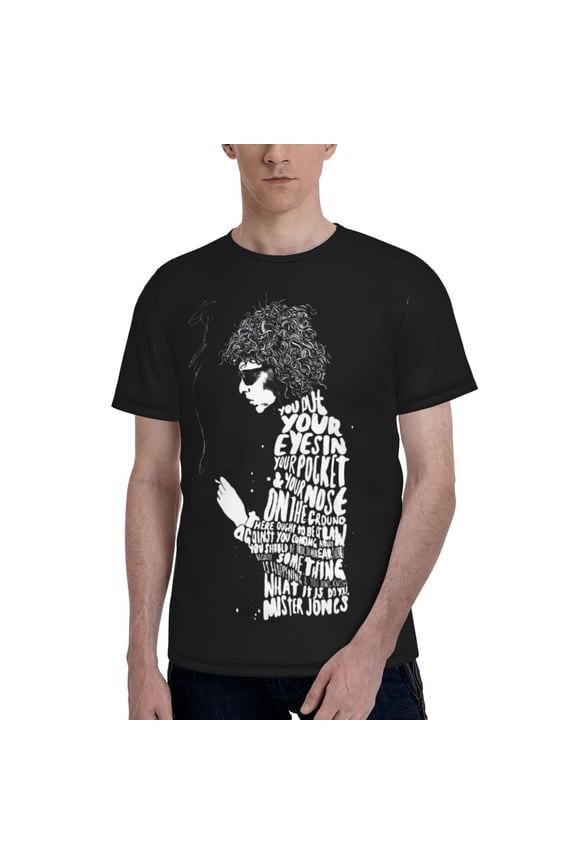 Men T-shirts BOB DYLAN-3 Short Sleeve Crew Neck T Shirts Tee Tops For Men M