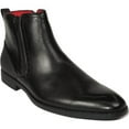thumbnail image 1 of Men TAYNO Chelsea Chukka Soft Comfortable Leather Zip up Boot Coupe Black, 1 of 11