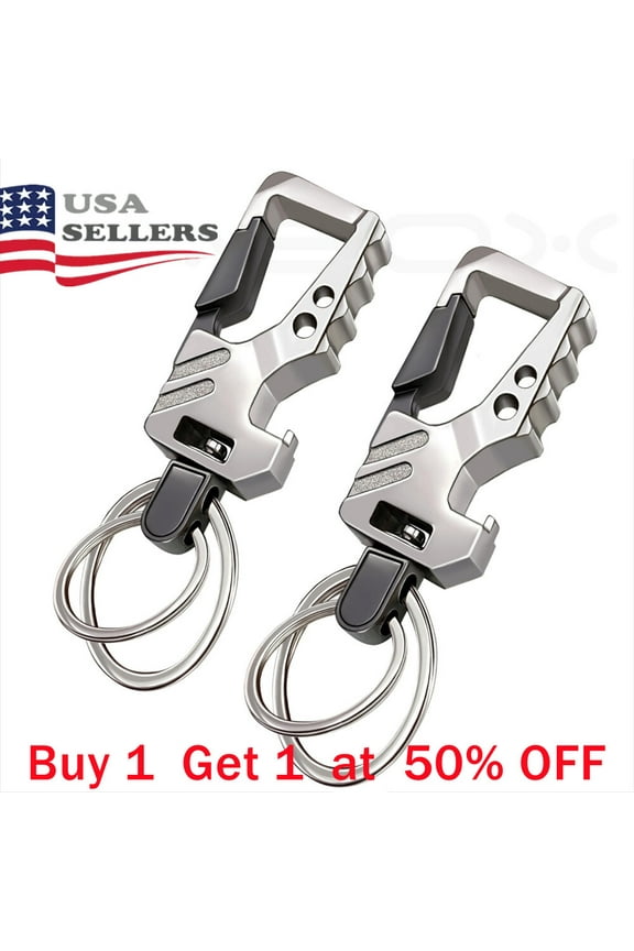 Men Tactical Keychain EDC Key Ring, Car Key Holder with Bottle Opener Key Chain