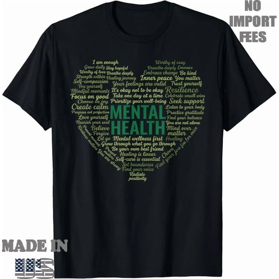 Men.Tal Health Awareness Heart T-Shirt
