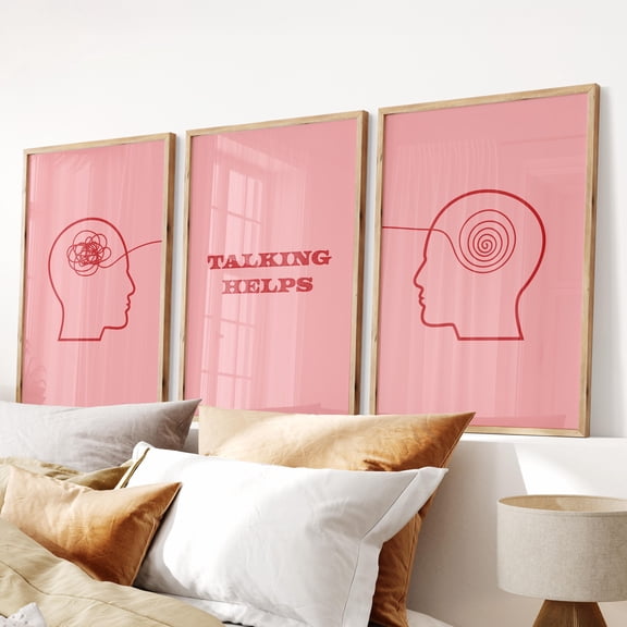 Men.Tal Health Posters (): Therapist Office Art Psychology Decor Set 3
