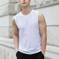 thumbnail image 1 of Men Tank Top Gym Muscle Tee Fitness Hollow Out Sleeveless Shirt for Workout, 1 of 8