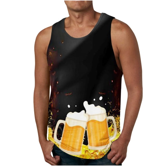 Men Tank Tops Assorted Mens 3D Print Tank Top Summer Casual Novelty Polyester Gym Workout Bodybuilding Tank Tops Beach Tank Tops For Men Loose Fit