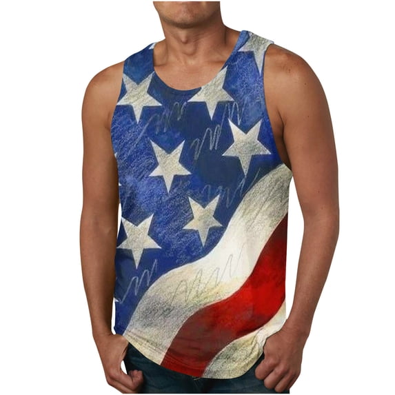 Men Tank Tops Assorted Tank Top For Men Hawaiian Tropical Print Summer Casual Workout Vest Round Neck Sleeveless Loose Shirts Lightweight Comfy Blouse Graphic Tank Tops Men Pack