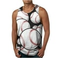 thumbnail image 1 of Men Tank Tops Assorted Tank Top For Men Hawaiian Tropical Print Summer Casual Workout Vest Round Neck Sleeveless Loose Shirts Lightweight Comfy Blouse Tank Tops For Men Beach Wear, 1 of 4