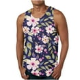 thumbnail image 1 of Men Tank Tops Assorted Tank Top For Men Hawaiian Tropical Print Summer Casual Workout Vest Round Neck Sleeveless Loose Shirts Lightweight Comfy Blouse Graphic Tank Tops Men Pack, 1 of 4