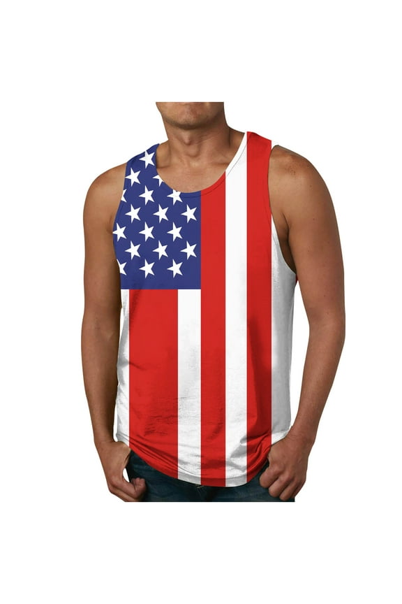 Men Tank Tops Digital Print Mens 3D Print Tank Top Summer Casual Novelty Polyester Gym Workout Bodybuilding Tank Tops Gym Compression Tank Tops For Men