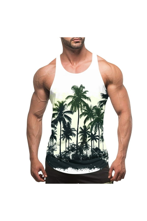 Men Tank Tops Digital Print Mens 3D Print Tank Top Summer Casual Novelty Polyester Gym Workout Bodybuilding Tank Tops Men Tank Tops Gym