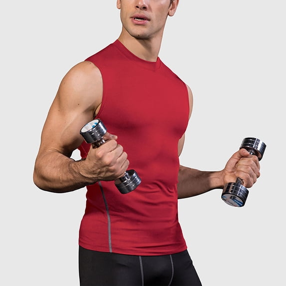 Men Tank Tops, TopTie Men's Sleeveless Compression Shirt, Sports Base Layer Tank Top, Athletic Workout Shirt