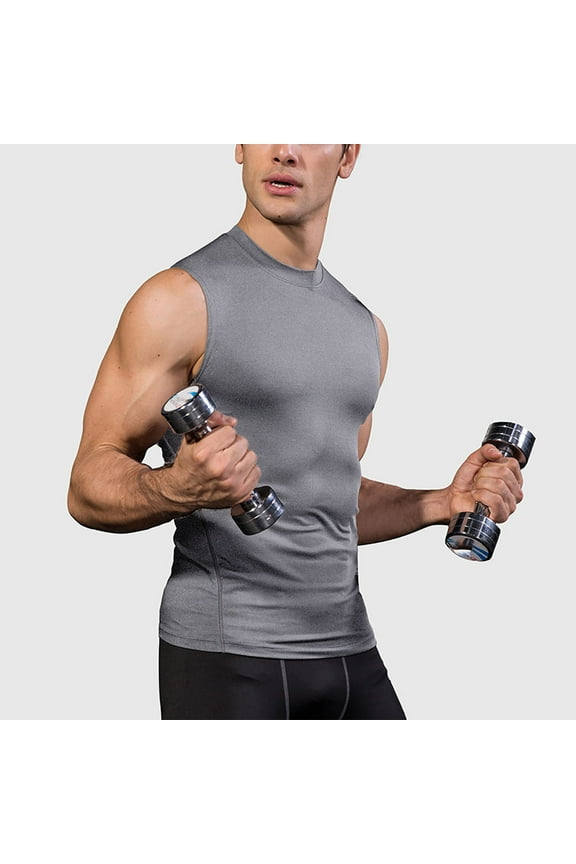Men Tank Tops, TopTie Men's Sleeveless Compression Shirt, Sports Base Layer Tank Top, Athletic Workout Shirt