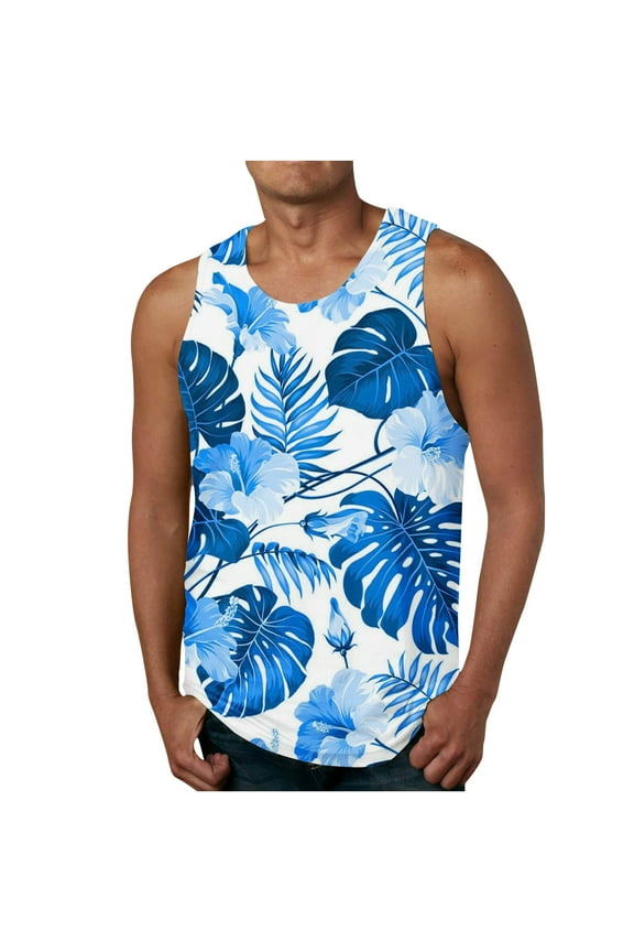 Men Tank Tops Workout Mens Breathable Tank Tops Novelty 3D Graphic Gym Workout Sleeveless T-Shirt Tees Men Tank Tops Graphic