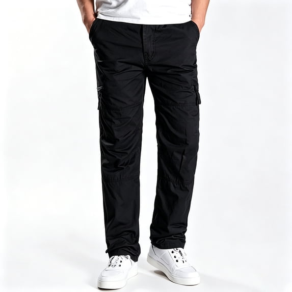 Men Tapered Utility Cargo Pants Stretch Breathable Ripstop 6 Pocket All Terrain Pants S-XL