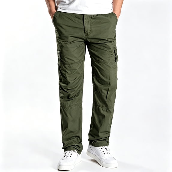Men Tapered Utility Cargo Pants Stretch Breathable Ripstop 6 Pocket All Terrain Pants S-XL