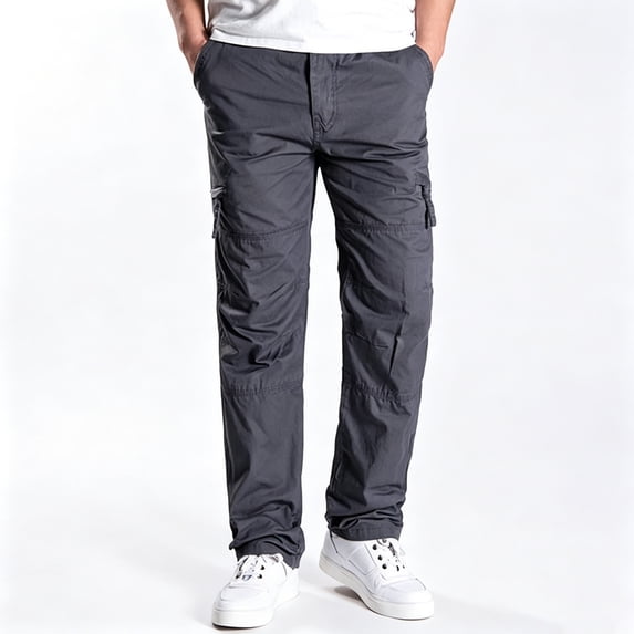 Men Tapered Utility Cargo Pants Stretch Breathable Ripstop 6 Pocket All Terrain Pants S-XL