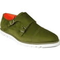 thumbnail image 1 of Men Tayno Dressy Casual Soft Suede Comfortable Double Buckle #Freshman Green, 1 of 8