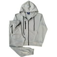 thumbnail image 1 of Men Tech Jogger Fleece Suit Top and Bottom Sweatsuit Outfit, 1 of 11