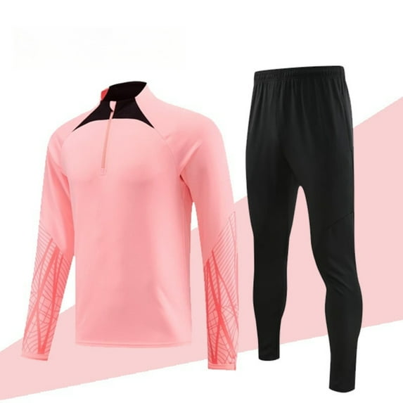 Men & Teens 2-Piece Sportswear Set Quick-Dry Long Sleeve Top and Pants for Outdoor Training