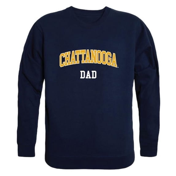 Men Tennessee Chattanooga Mocs Dad Crewneck Fleece, Navy - Extra Large
