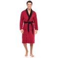 thumbnail image 1 of Skylinewears Men Terry Cotton Robe Contrast Bathrobe Shawl Collar Spa Bathrobe for Men Luxury Shower Robe Long Shawl Collar Bathrobe, 1 of 7