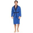 thumbnail image 1 of Men Terry Robe Contrast Bathrobe Shawl Collar Spa Bathrobe For Men Plus Size, 1 of 5