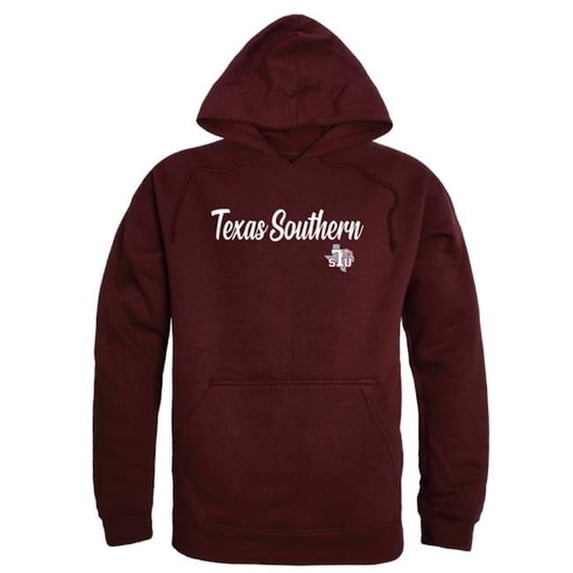 Men Texas Southern Tigers Script Hoodie, Maroon - Medium