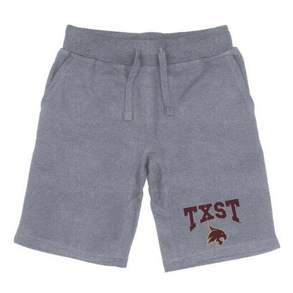 Men Texas State Bobcats Premium Shorts, Heather Grey - Extra Large