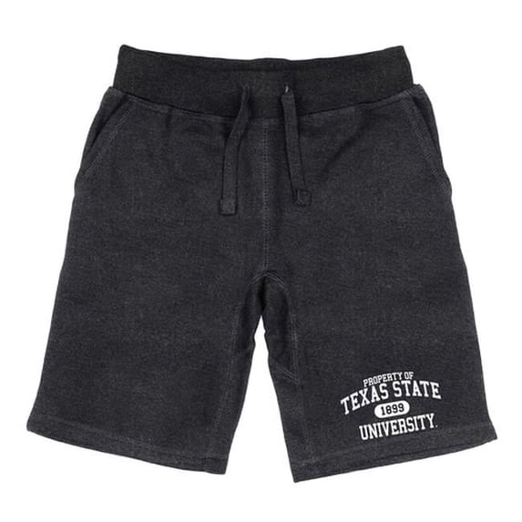 Men Texas State Bobcats Property Shorts, Heather Charcoal - 2XL