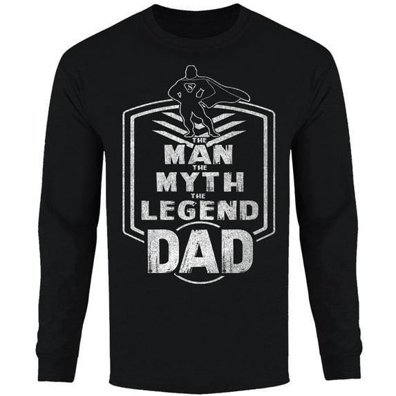Men The Man The Myth The Legend Dad Badge Long Sleeve Shirt