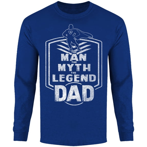 Men The Man The Myth The Legend Dad Badge Long Sleeve Shirt